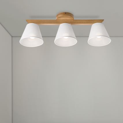 Brilagi - Żyrandol natynkowy ANTHONY 3xE14/40W/230V dąb/biały