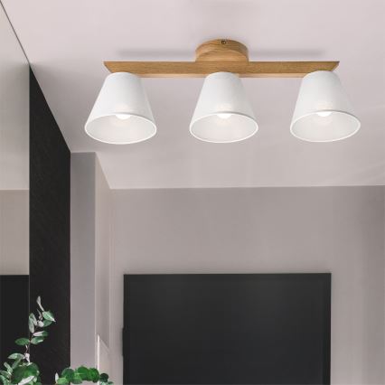 Brilagi - Żyrandol natynkowy ANTHONY 3xE14/40W/230V dąb/biały
