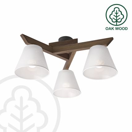 Brilagi - Żyrandol natynkowy ANTHONY 3xE14/40W/230V dąb/biały