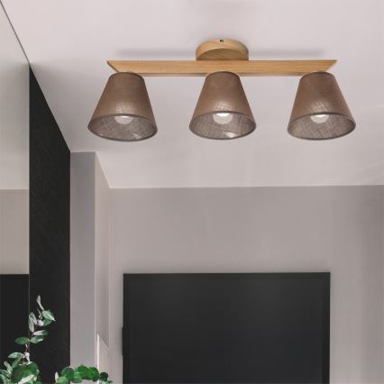 Brilagi - Żyrandol natynkowy ANTHONY 3xE14/40W/230V dąb/brązowy