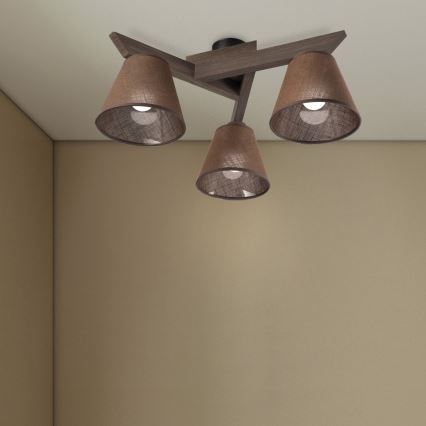 Brilagi - Żyrandol natynkowy ANTHONY 3xE14/40W/230V dąb/brązowy