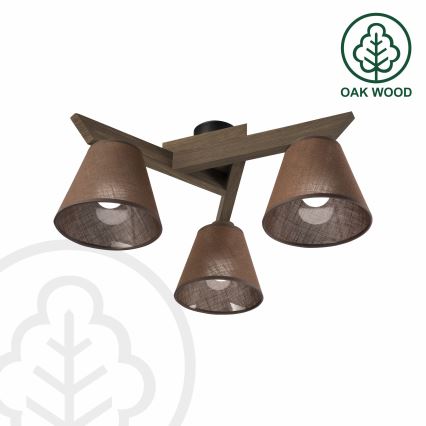 Brilagi - Żyrandol natynkowy ANTHONY 3xE14/40W/230V dąb/brązowy