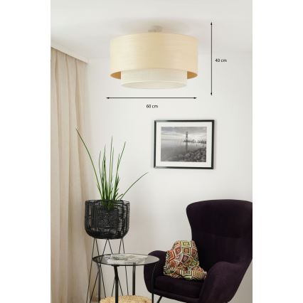 Brilagi - Żyrandol natynkowy ARIZONA BOHO 1xE27/15W/230V śr. 60 cm beżowy