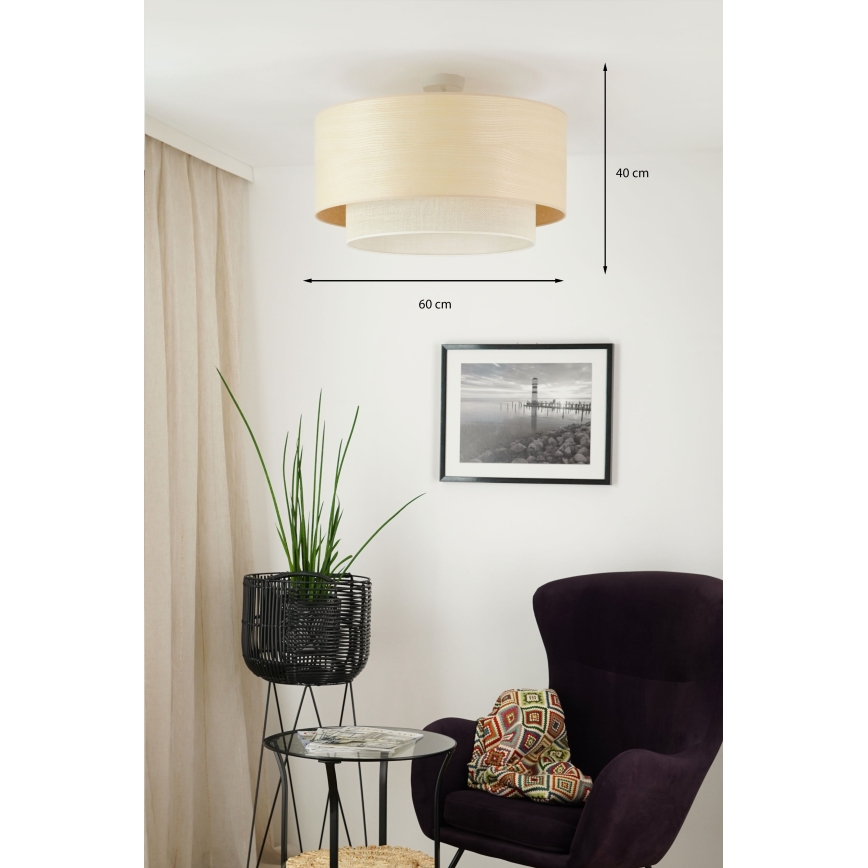 Brilagi - Żyrandol natynkowy ARIZONA BOHO 1xE27/15W/230V śr. 60 cm beżowy