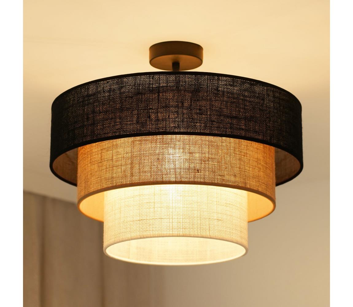 Brilagi -Żyrandol natynkowy ASPEN LUNETA 1xE27/15W/230V śr. 45 czarny/beżowy/kremowy