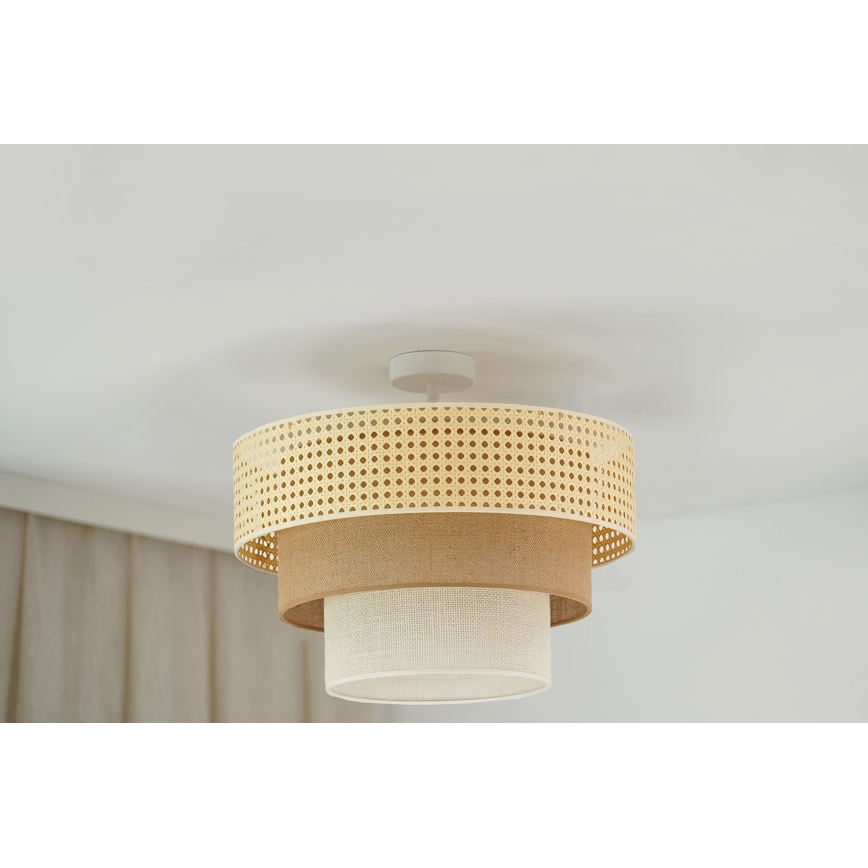 Brilagi - Żyrandol natynkowy CEDAR LUNETA 1xE27/15W/230V śr. 45 cm beżowy/brązowy/kremowy