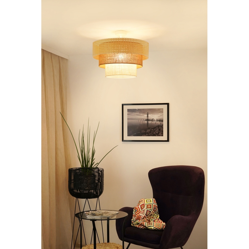 Brilagi - Żyrandol natynkowy CEDAR LUNETA 1xE27/15W/230V śr. 45 cm beżowy/brązowy/kremowy