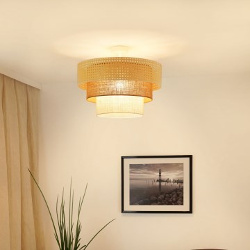 Brilagi - Żyrandol natynkowy CEDAR LUNETA 1xE27/15W/230V śr. 45 cm beżowy/brązowy/kremowy