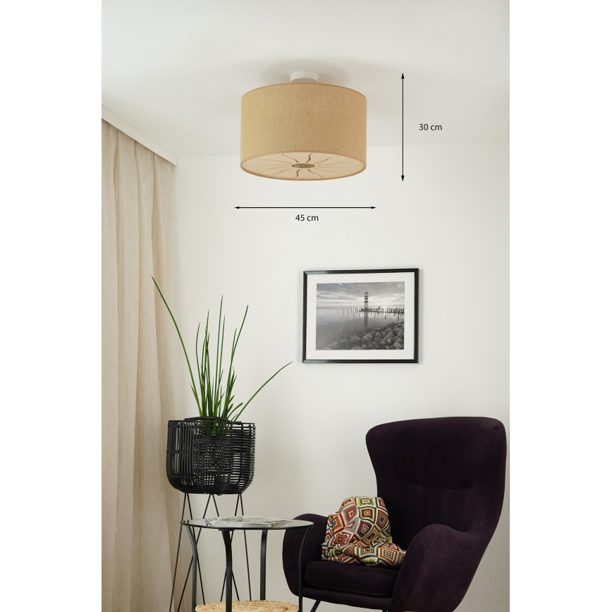 Brilagi - Żyrandol natynkowy COUNTRY ROLLER 1xE27/15W/230V śr. 45 cm beżowy