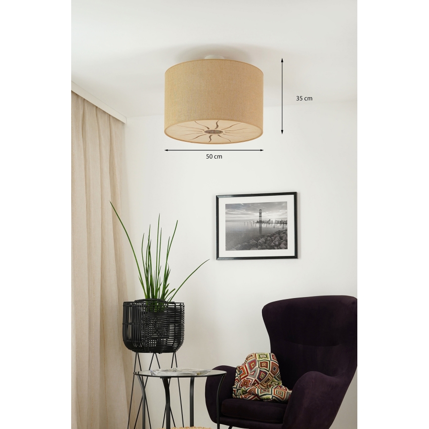 Brilagi - Żyrandol natynkowy COUNTRY ROLLER 1xE27/15W/230V śr. 50 cm beżowy
