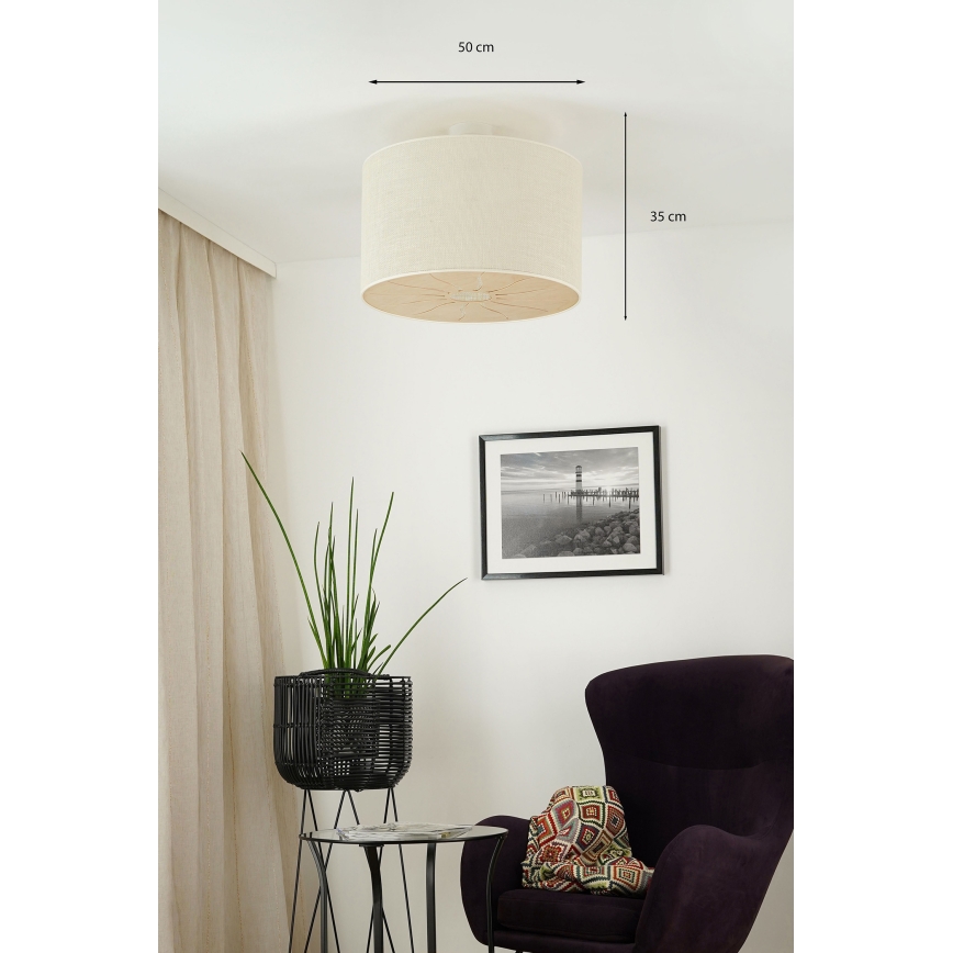 Brilagi - Żyrandol natynkowy COUNTRY ROLLER 1xE27/15W/230V śr. 50 cm kremowy