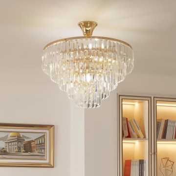 Brilagi - Żyrandol natynkowy CRYSTAL 5xE14/40W/230V złoty
