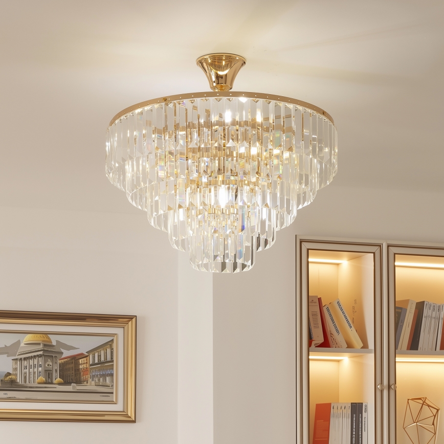 Brilagi - Żyrandol natynkowy CRYSTAL 5xE14/40W/230V złoty