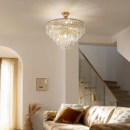 Brilagi - Żyrandol natynkowy CRYSTAL 5xE14/40W/230V złoty