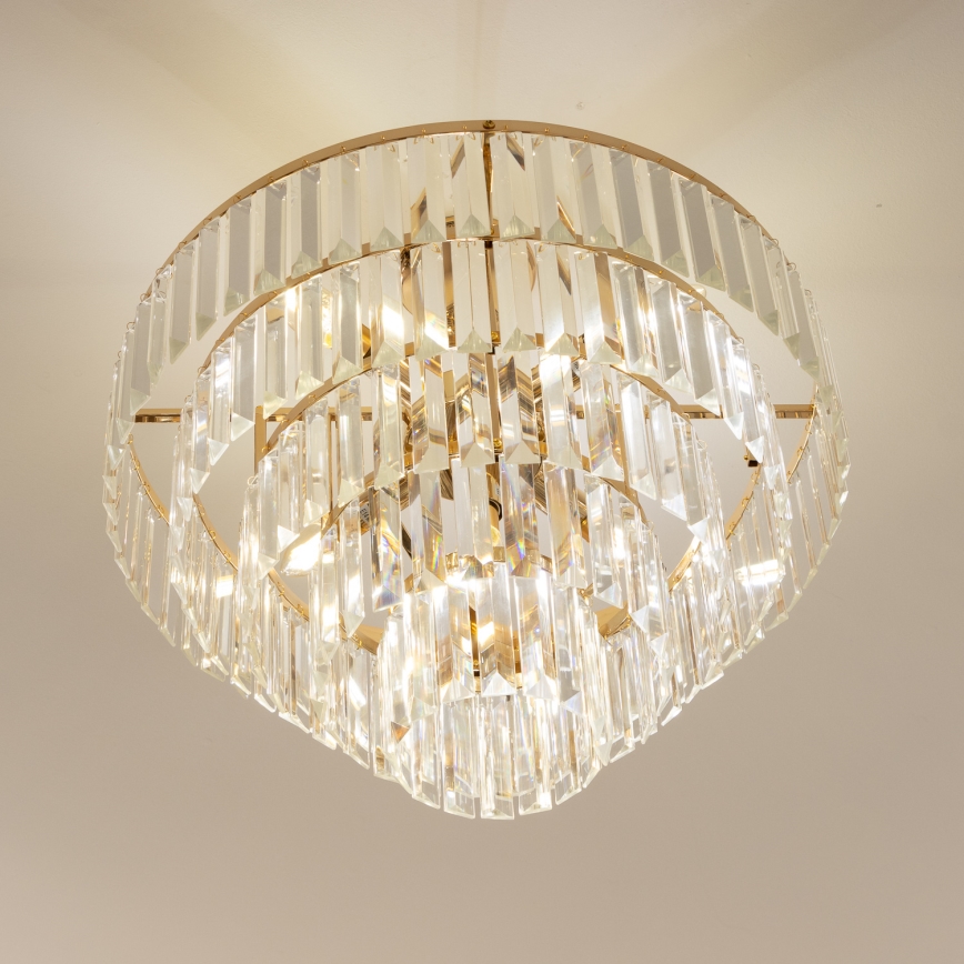 Brilagi - Żyrandol natynkowy CRYSTAL 5xE14/40W/230V złoty