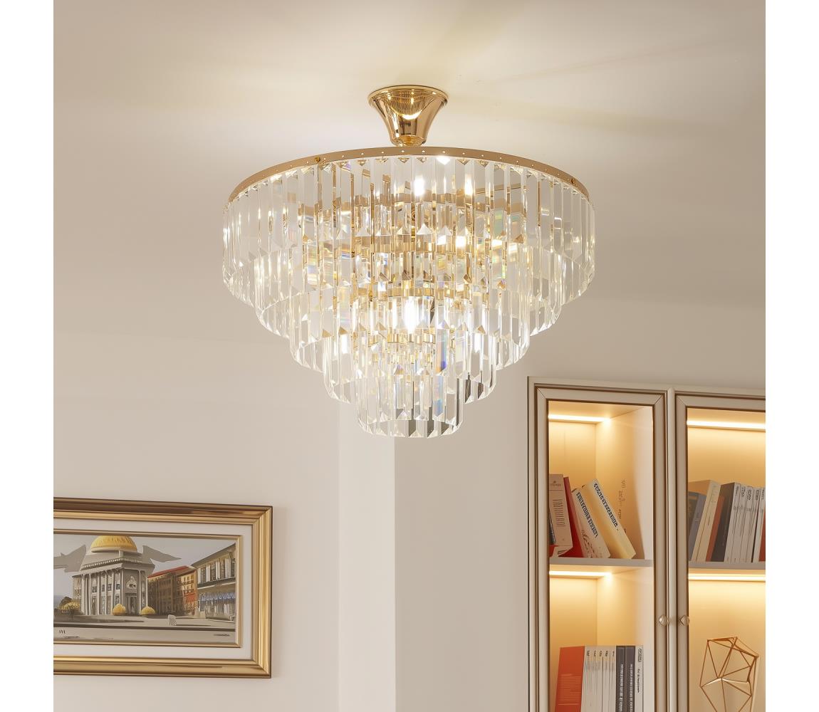 Brilagi - Żyrandol natynkowy CRYSTAL 5xE14/40W/230V złoty