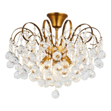 Brilagi - Żyrandol natynkowy CRYSTAL 6xE14/60W/230V brąz