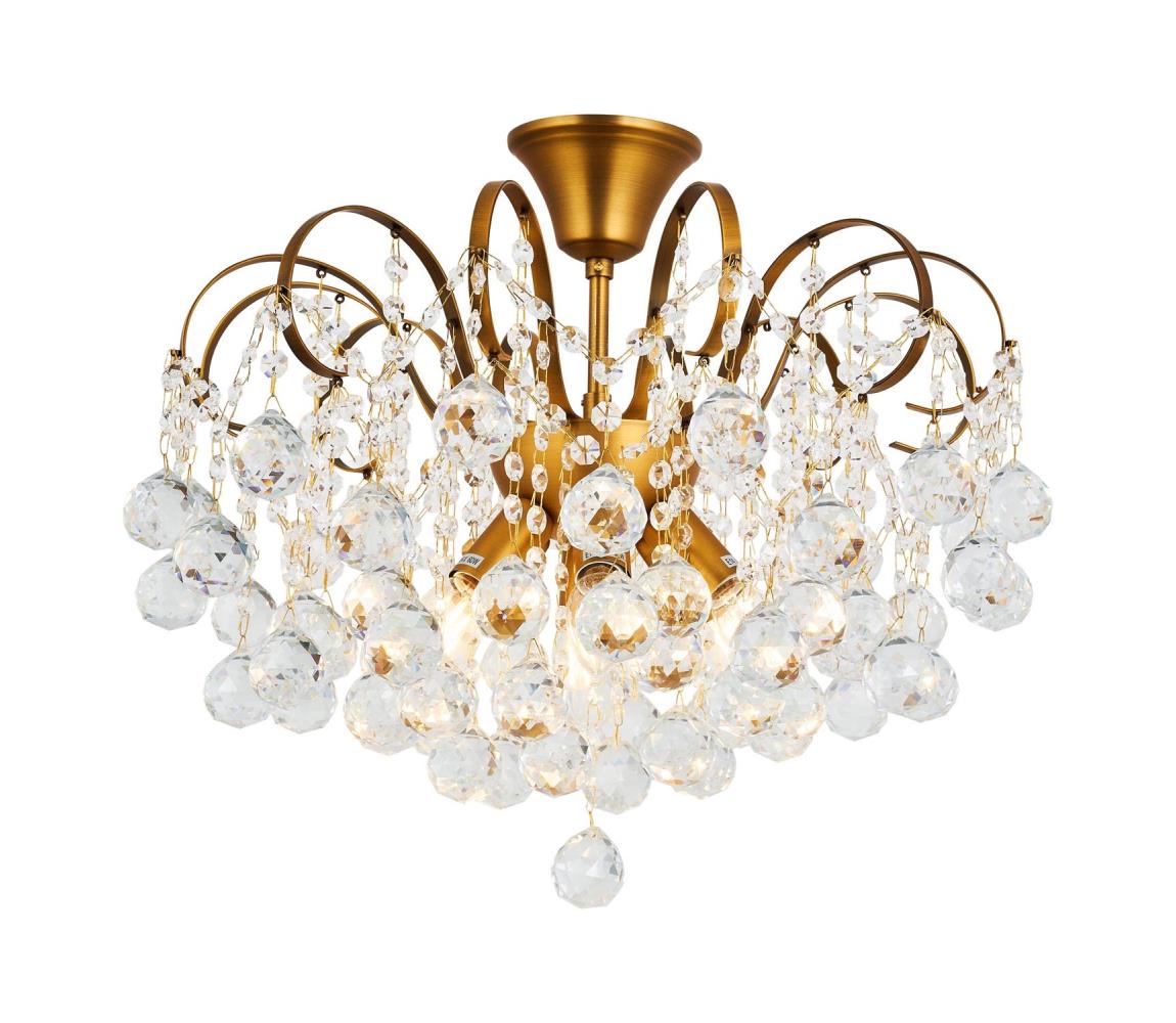 Brilagi - Żyrandol natynkowy CRYSTAL 6xE14/60W/230V brąz