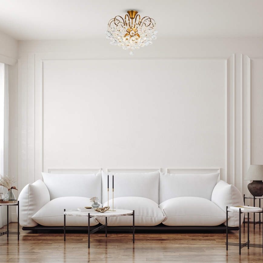 Brilagi - Żyrandol natynkowy CRYSTAL 6xE14/60W/230V brąz