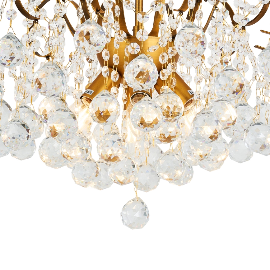 Brilagi - Żyrandol natynkowy CRYSTAL 6xE14/60W/230V brąz
