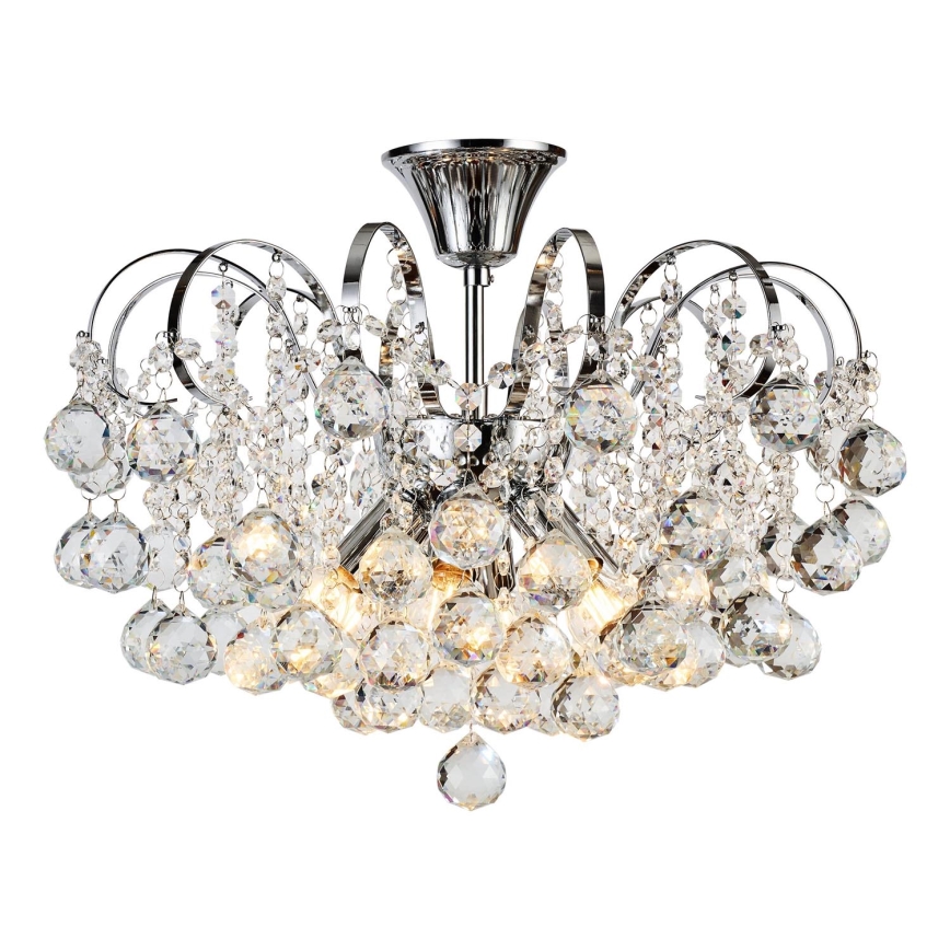 Brilagi - Żyrandol natynkowy CRYSTAL 6xE14/60W/230V chrom błyszczący