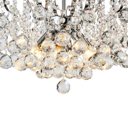 Brilagi - Żyrandol natynkowy CRYSTAL 6xE14/60W/230V chrom błyszczący