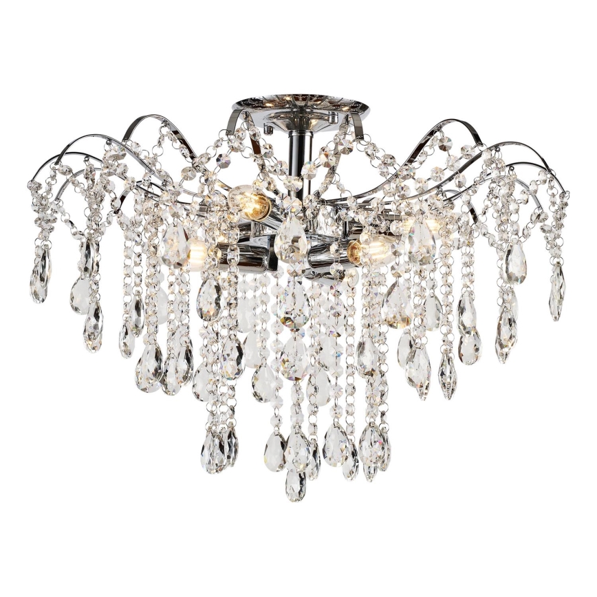 Brilagi - Żyrandol natynkowy CRYSTAL 6xE14/60W/230V chrom błyszczący
