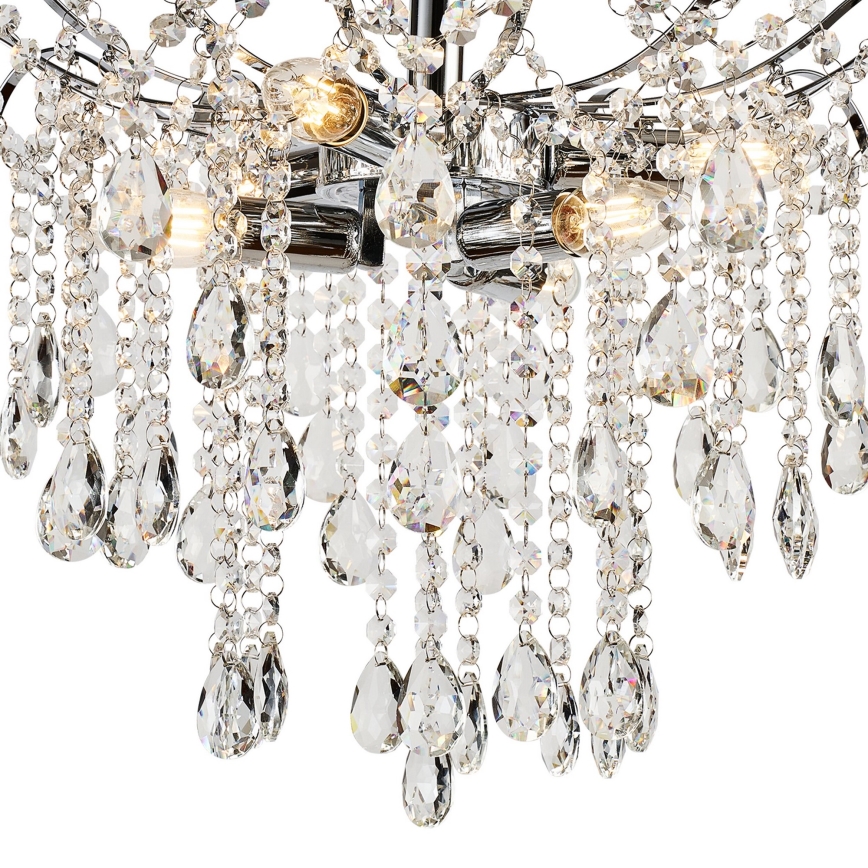 Brilagi - Żyrandol natynkowy CRYSTAL 6xE14/60W/230V chrom błyszczący