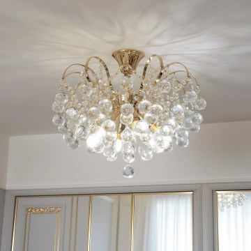 Brilagi - Żyrandol natynkowy CRYSTAL 6xE14/60W/230V złoty
