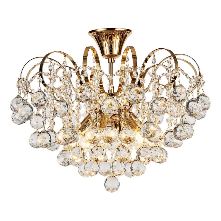 Brilagi - Żyrandol natynkowy CRYSTAL 6xE14/60W/230V złoty