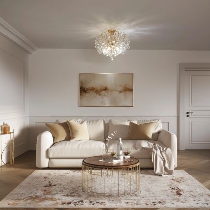 Brilagi - Żyrandol natynkowy CRYSTAL 6xE14/60W/230V złoty