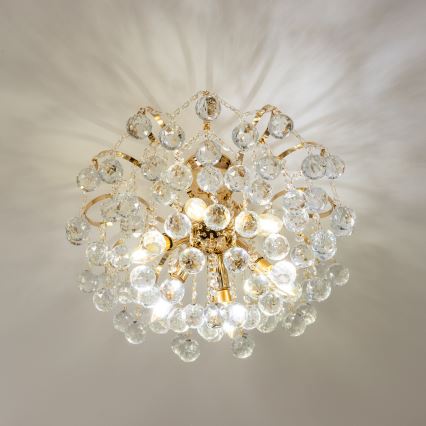 Brilagi - Żyrandol natynkowy CRYSTAL 6xE14/60W/230V złoty