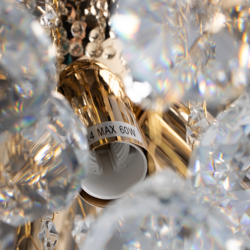 Brilagi - Żyrandol natynkowy CRYSTAL 6xE14/60W/230V złoty