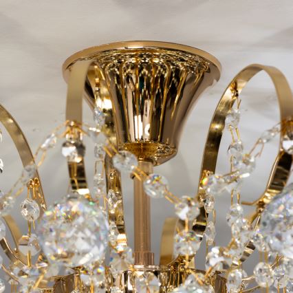 Brilagi - Żyrandol natynkowy CRYSTAL 6xE14/60W/230V złoty