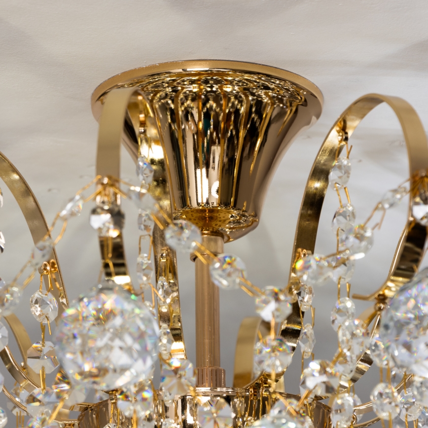 Brilagi - Żyrandol natynkowy CRYSTAL 6xE14/60W/230V złoty