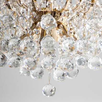 Brilagi - Żyrandol natynkowy CRYSTAL 6xE14/60W/230V złoty