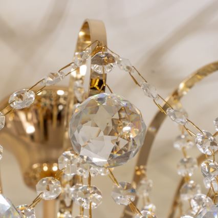 Brilagi - Żyrandol natynkowy CRYSTAL 6xE14/60W/230V złoty