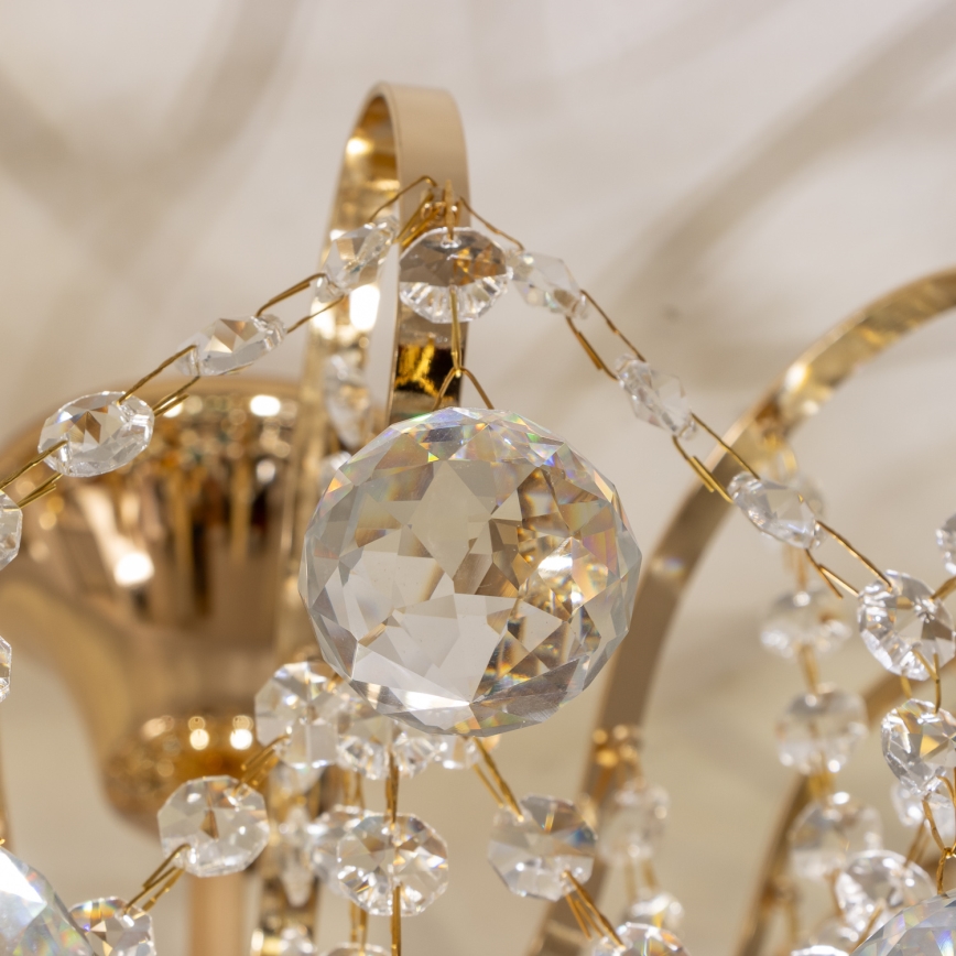 Brilagi - Żyrandol natynkowy CRYSTAL 6xE14/60W/230V złoty
