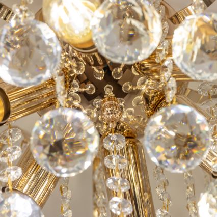 Brilagi - Żyrandol natynkowy CRYSTAL 6xE14/60W/230V złoty