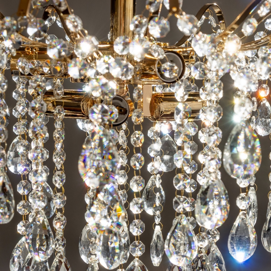 Brilagi - Żyrandol natynkowy CRYSTAL 6xE14/60W/230V złoty
