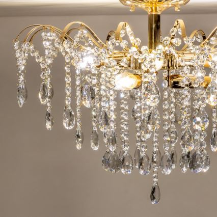 Brilagi - Żyrandol natynkowy CRYSTAL 6xE14/60W/230V złoty