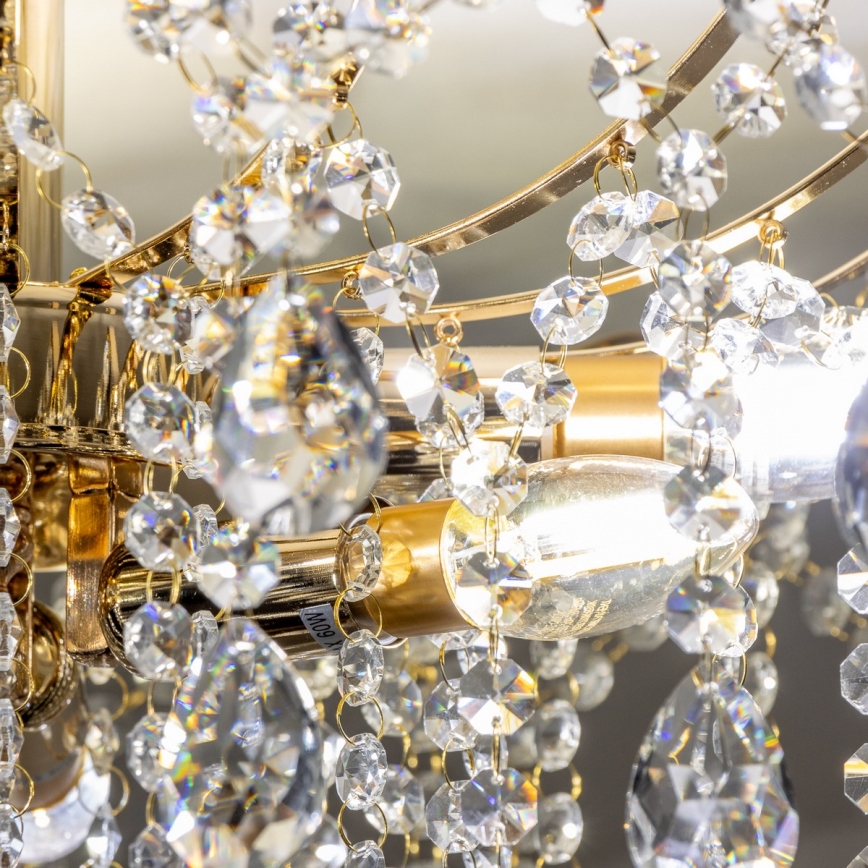 Brilagi - Żyrandol natynkowy CRYSTAL 6xE14/60W/230V złoty
