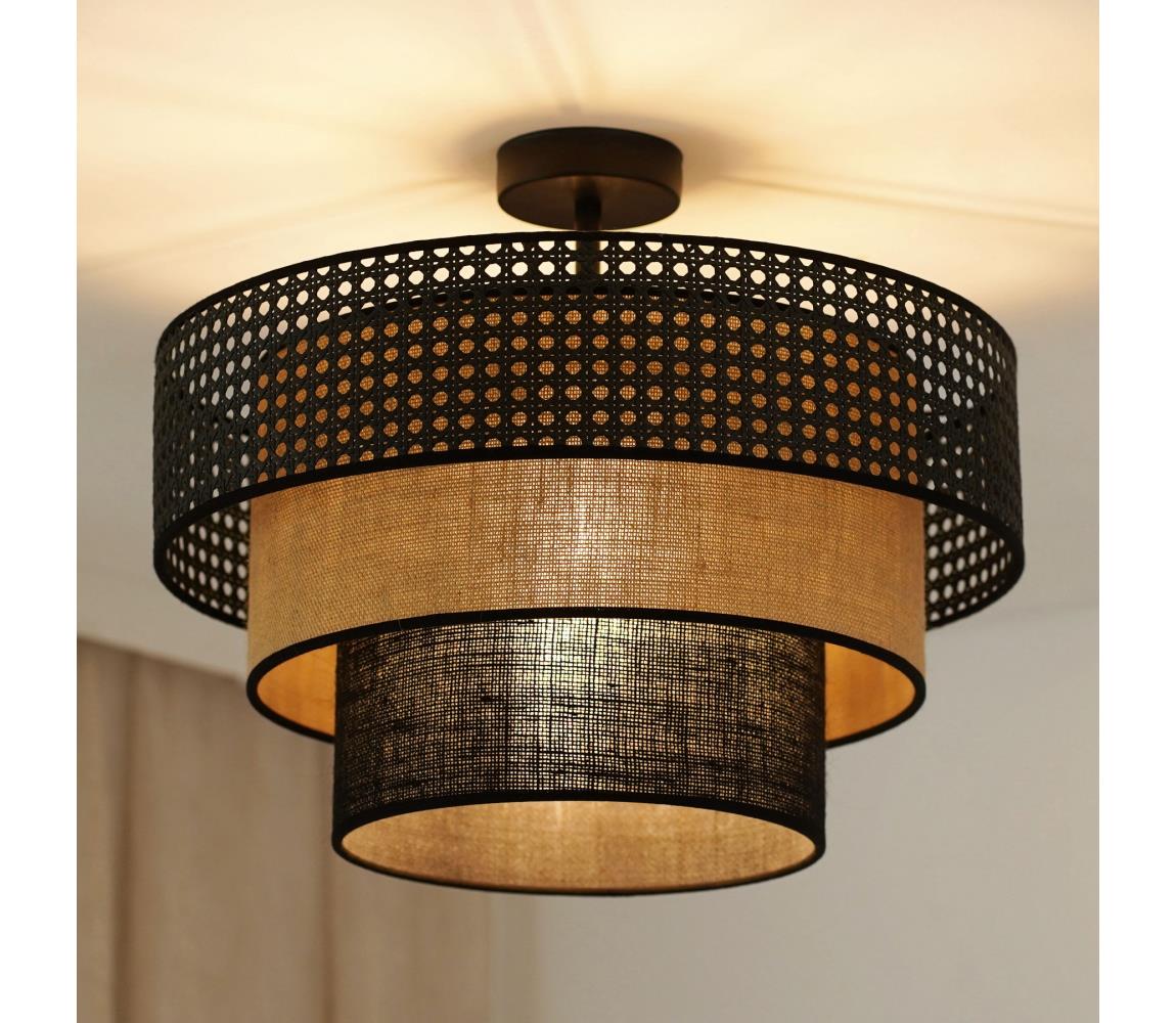 Brilagi - Żyrandol natynkowy DAKOTA LUNETA 1xE27/15W/230V śr. 45 cm czarny/beżowy