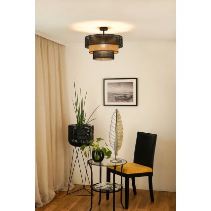 Brilagi - Żyrandol natynkowy DAKOTA LUNETA 1xE27/15W/230V śr. 45 cm czarny/beżowy