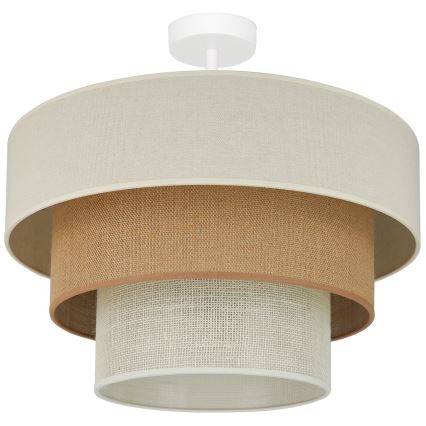 Brilagi - Żyrandol natynkowy DENVER LUNETA 1xE27/15W/230V śr. 45 cm beżowy/brązowy/kremowy