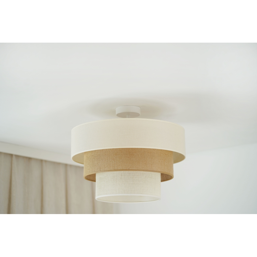 Brilagi - Żyrandol natynkowy DENVER LUNETA 1xE27/15W/230V śr. 45 cm beżowy/brązowy/kremowy