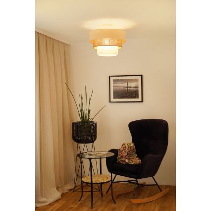 Brilagi - Żyrandol natynkowy DENVER LUNETA 1xE27/15W/230V śr. 45 cm beżowy/brązowy/kremowy