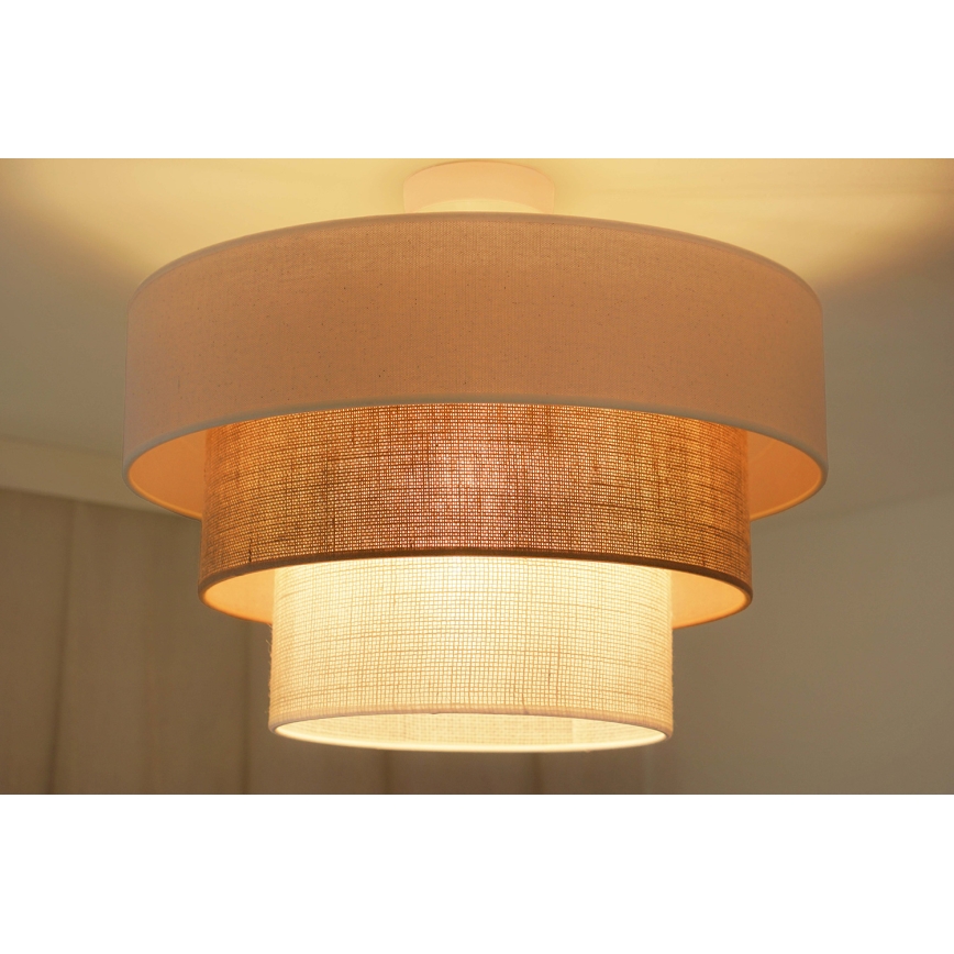 Brilagi - Żyrandol natynkowy DENVER LUNETA 1xE27/15W/230V śr. 45 cm beżowy/brązowy/kremowy