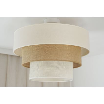 Brilagi - Żyrandol natynkowy DENVER LUNETA 1xE27/15W/230V śr. 45 cm beżowy/brązowy/kremowy