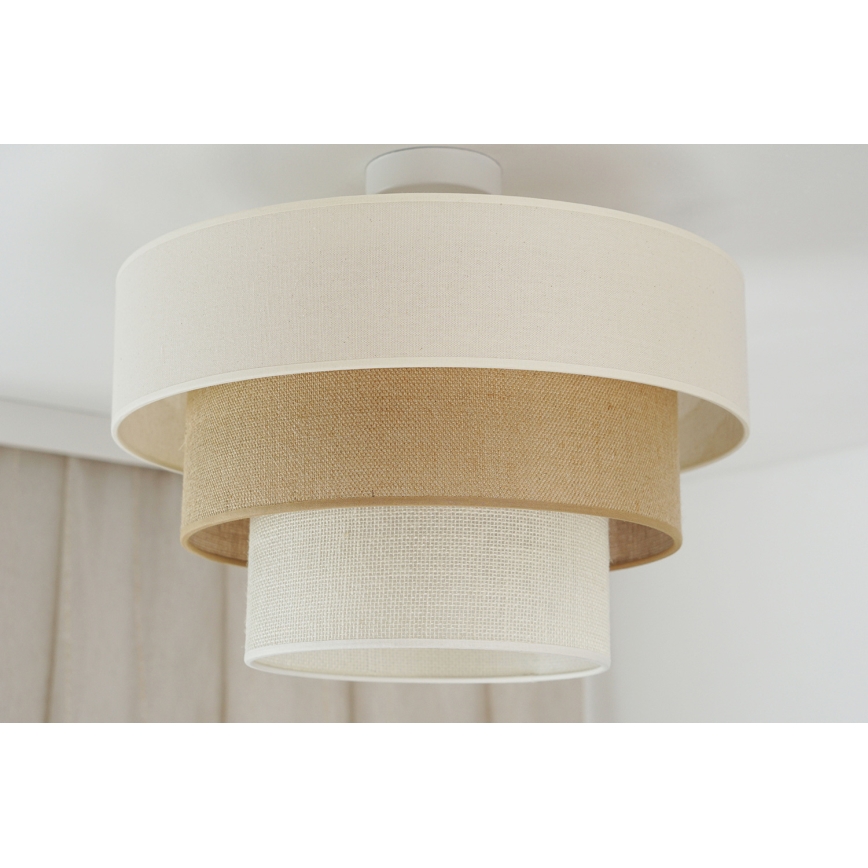 Brilagi - Żyrandol natynkowy DENVER LUNETA 1xE27/15W/230V śr. 45 cm beżowy/brązowy/kremowy